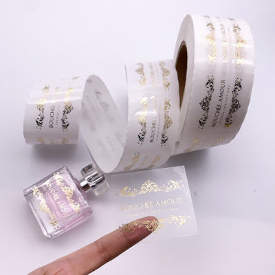 Autocollant transparent d'aluminium de GV, labels cosmétiques résistants UV de bouteille
