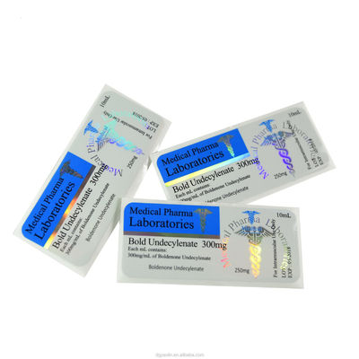 Anti fausse impression 30x84mm Vial Labels For Medicine Bottle de verre