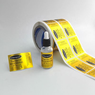 Labels résistants à la chaleur de bouteille du compte-gouttes 30ml de l'autocollant 3.5x7.6cm de vinyle de PVC