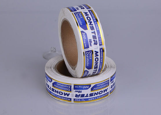 Pp Vial Labels With Foil Stamp stéroïde imperméable adhésif fort