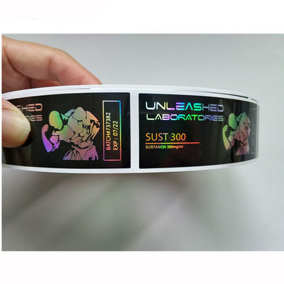 Médicament transparent Vial Labels, label imperméable d'ANIMAL FAMILIER de sécurité d'hologramme