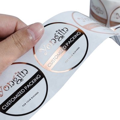 Autocollants de estampillage chauds de feuille d'or de BOPP, autocollant transparent de feuille d'or d'OEM