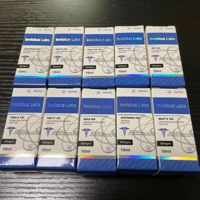 Boîtes de empaquetage argentées de l'aluminium 10ml 20ml Steriod d'hologramme avec le film lumineux de lustre