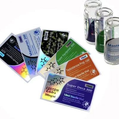 hologramme Vial Label, labels UV de 3x6cm de bouteille d'huile essentielle d'impression
