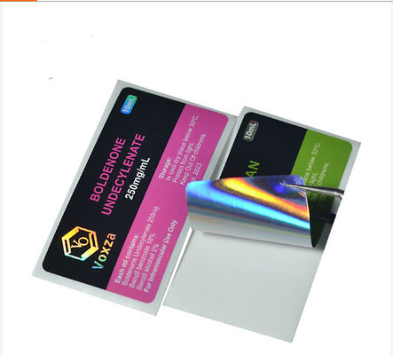 hologramme Vial Label, labels UV de 3x6cm de bouteille d'huile essentielle d'impression