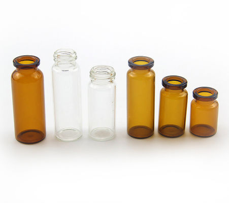 Certification élevée imperméable d'OIN de 10ml Amber Medicine Glass Vials 5.5cm