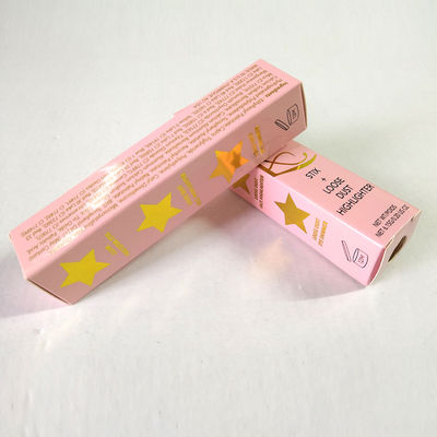 Boîte de papier cosmétique de estampillage chaude de CMYK, emballage pliant de boîte de rouge à lèvres