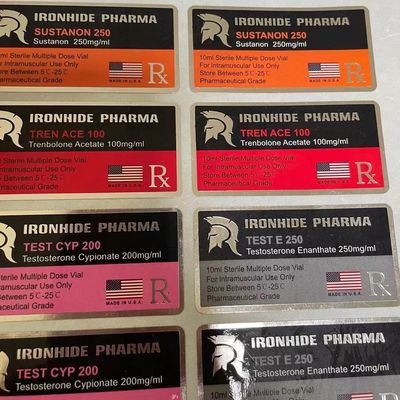 Verre Vial Labels, autocollants brillants de couleur d'OIN PMS de labels de pharmacie de finition