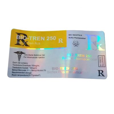 Largeur stratifiée brillante argentée auto-adhésive de 10ml Vial Labels 30mm