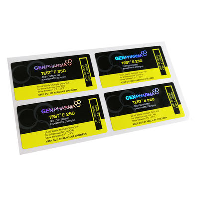 Largeur stratifiée brillante argentée auto-adhésive de 10ml Vial Labels 30mm