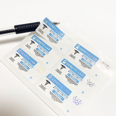 Couleur Vial Labels stéroïde, anti contrefaçon Vial Labels pharmaceutique de PMS