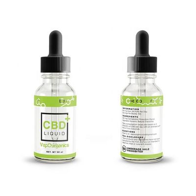 Papier Vial Labels de verre, label de vinyle de bouteille de Cbd d'impression offset