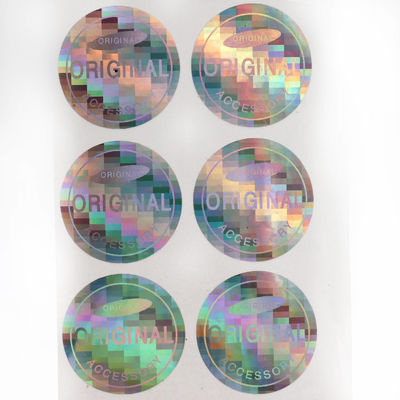 Autocollants évidents d'hologramme de bourreur argenté, étiquette adhésive de vinyle imperméable