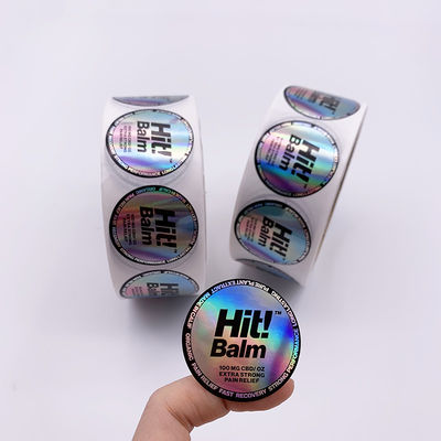 Autocollants inaltérables de finition brillants d'hologramme de 2x2cm pour la sécurité