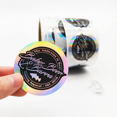 Autocollants inaltérables de finition brillants d'hologramme de 2x2cm pour la sécurité