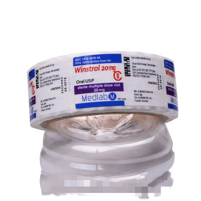 Labels adhésifs brillants de bouteille de vinyle de longueur de 60mm avec l'impression offset