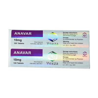 L'OIN olographe résistante à la chaleur de label de bouteille de pilule de prescription de vinyle a approuvé