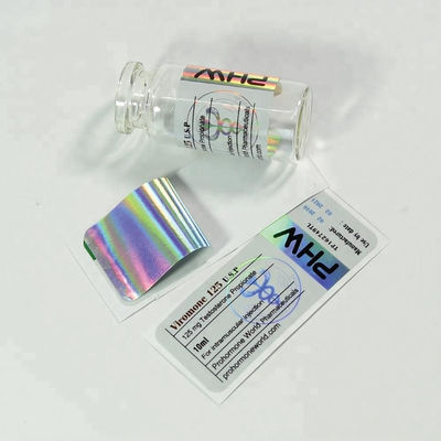 Labels brillants de bouteille de pilule de stratification, 80mm Vial Labels pharmaceutique large