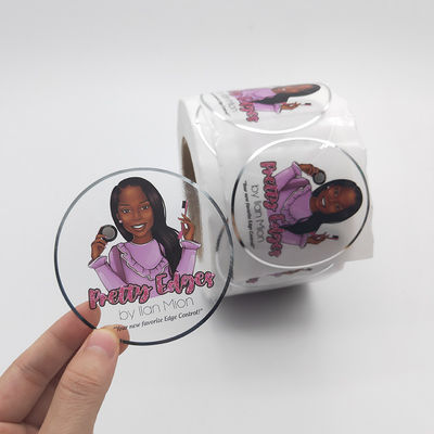 Anti autocollant transparent ultra-violet de vinyle de PVC d'OEM avec Rose Gold Foil Stamping