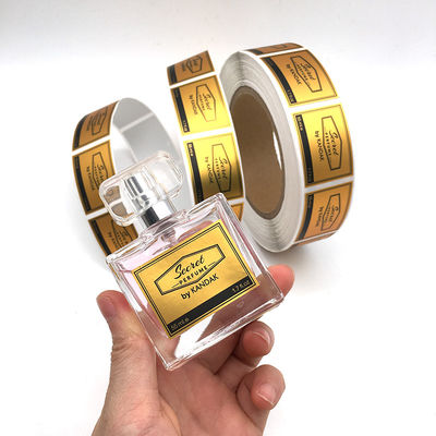 Feuille d'or finissant l'autocollant de vinyle de PVC de 4x6cm pour la bouteille de parfum