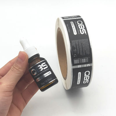 la bouteille de parfum de largeur de 8cm a personnalisé des autocollants de feuille d'or avec l'impression UV de tache