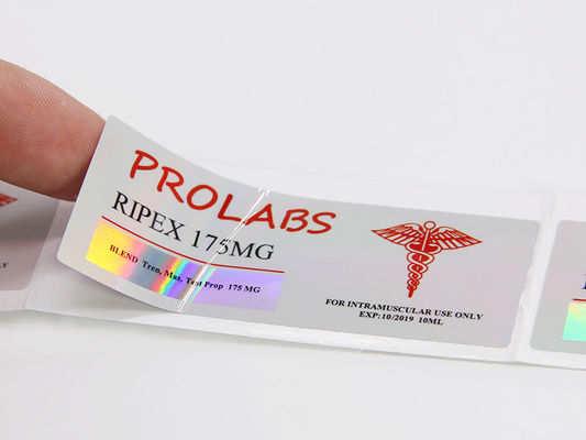 Impression de feuille d'or d'OIN 10ml Vial Labels Strong Adhesive Sticky pour l'acétate de Trenbolone
