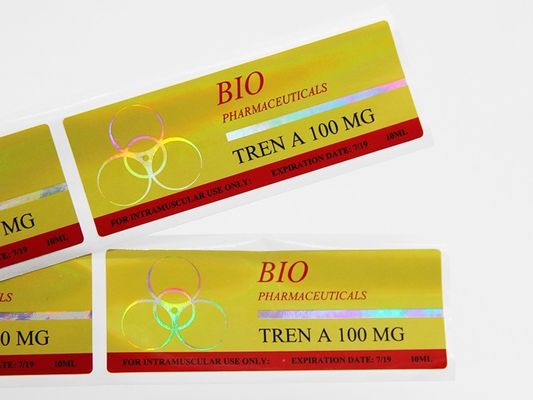 Impression de feuille d'or d'OIN 10ml Vial Labels Strong Adhesive Sticky pour l'acétate de Trenbolone