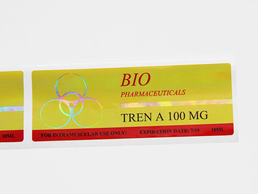 Impression de feuille d'or d'OIN 10ml Vial Labels Strong Adhesive Sticky pour l'acétate de Trenbolone