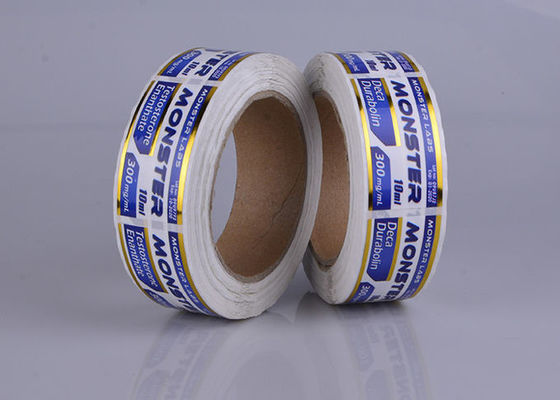 Pp Vial Labels With Foil Stamp stéroïde imperméable adhésif fort
