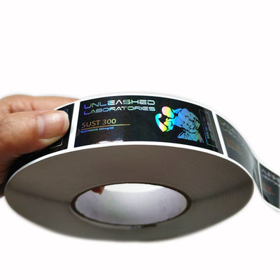 Médicament transparent Vial Labels, label imperméable d'ANIMAL FAMILIER de sécurité d'hologramme