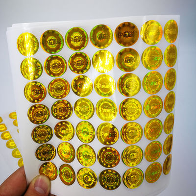 Les labels évidents de bourreur olographe de papier de laser imperméabilisent l'autocollant de joint d'hologramme