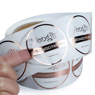Autocollants de estampillage chauds de feuille d'or de BOPP, autocollant transparent de feuille d'or d'OEM