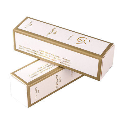 Boîte de papier cosmétique de carton de haute de la feuille d'or 105mm pour la bouteille de parfum d'huile essentielle