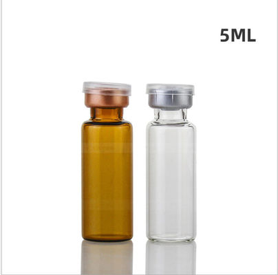 fioles en verre de médecine de taille de 49mm, anti 5ml fragile Amber Glass Bottles