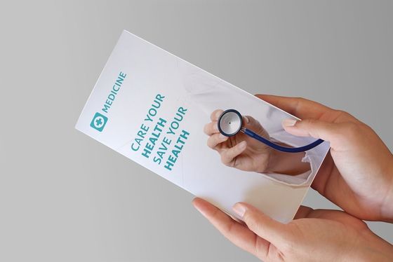 impression faite sur commande de tract de 128gsm Art Paper A4 pour des boîtes de médecine
