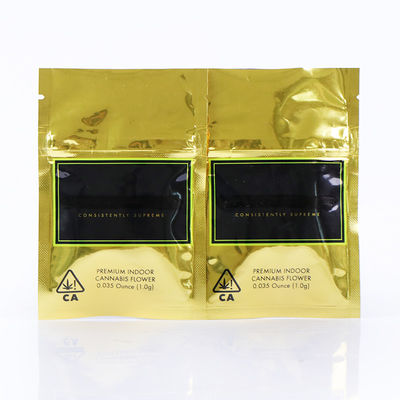 La couleur de impression noire faite sur commande Mylar stratifié brillant métallique d'or met en sac pour la capsule pharmaceutique