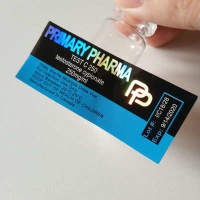 Catégorie argentée Vial Labels stéroïde de Pharma de feuille d'or