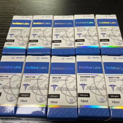 Boîtes de empaquetage argentées de l'aluminium 10ml 20ml Steriod d'hologramme avec le film lumineux de lustre