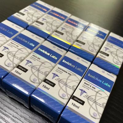 Boîtes de empaquetage argentées de l'aluminium 10ml 20ml Steriod d'hologramme avec le film lumineux de lustre