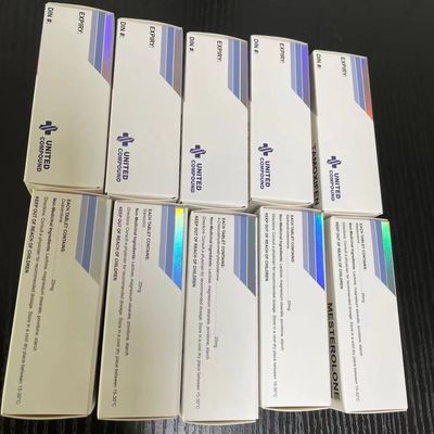 Winstrol marque sur tablette l'impression de boîte de papier, emboutissant les boîtes de relief de pilule de médecine d'aluminium argenté